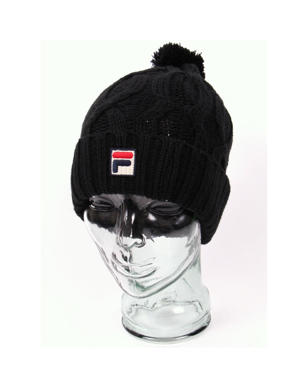 Fila Vintage Calapai Knitted Ski Bobble Beanie Black