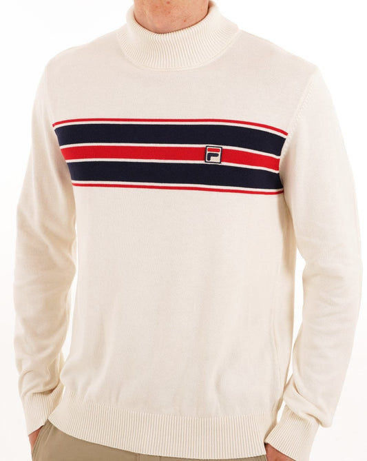 Fila Vintage Fila Vintage Chest Stripe Roll Neck Knit