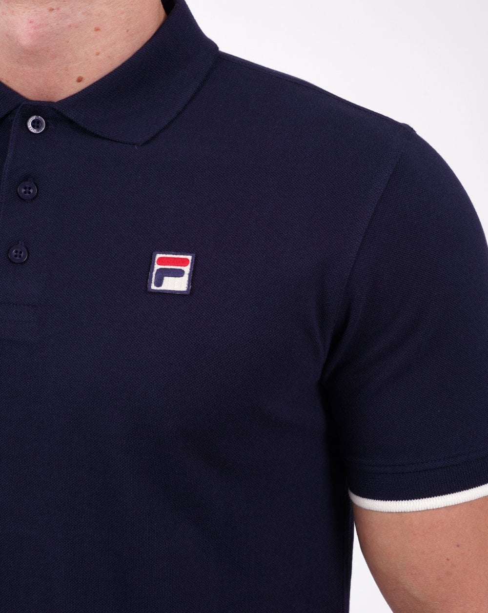 Fila Vintage Classic Polo Shirt Navy
