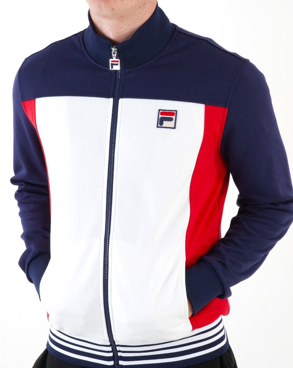 Fila Vintage Classic Track Top Navy White Red