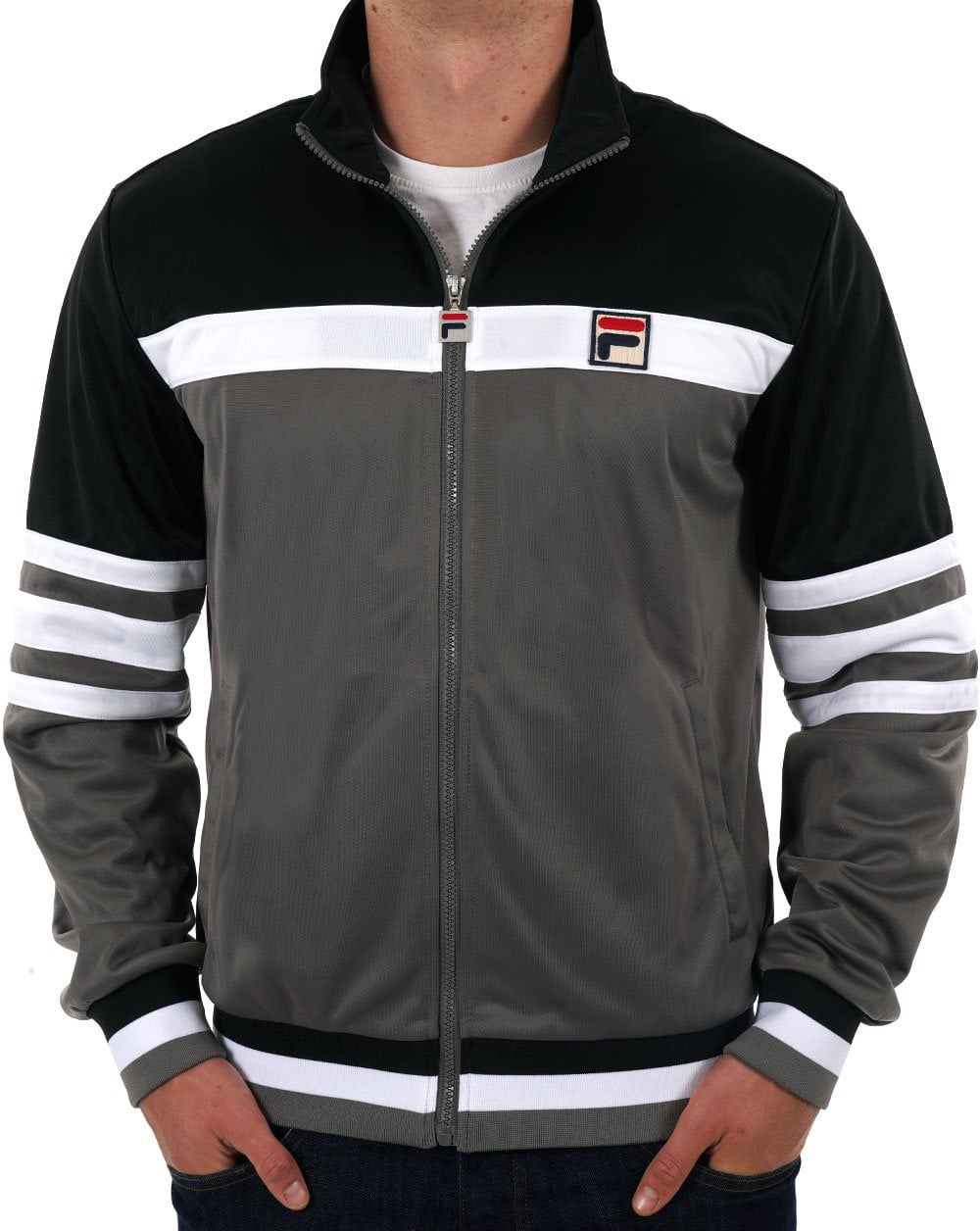 Fila Vintage Courto MK2 Track Top Charcoal Grey/Black