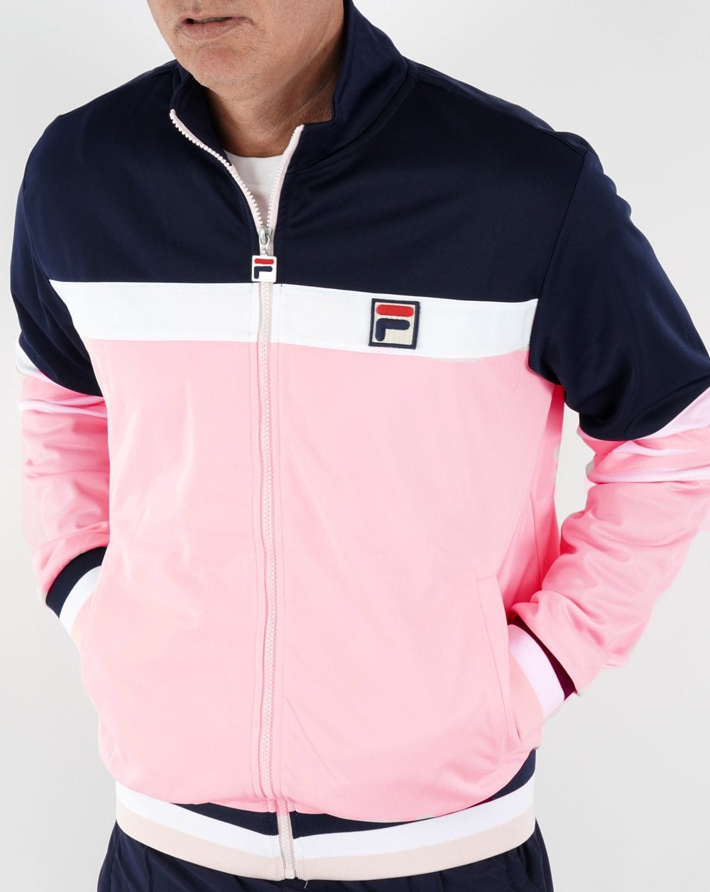 Fila Vintage Courto Mk2 Track Top Pink/Navy