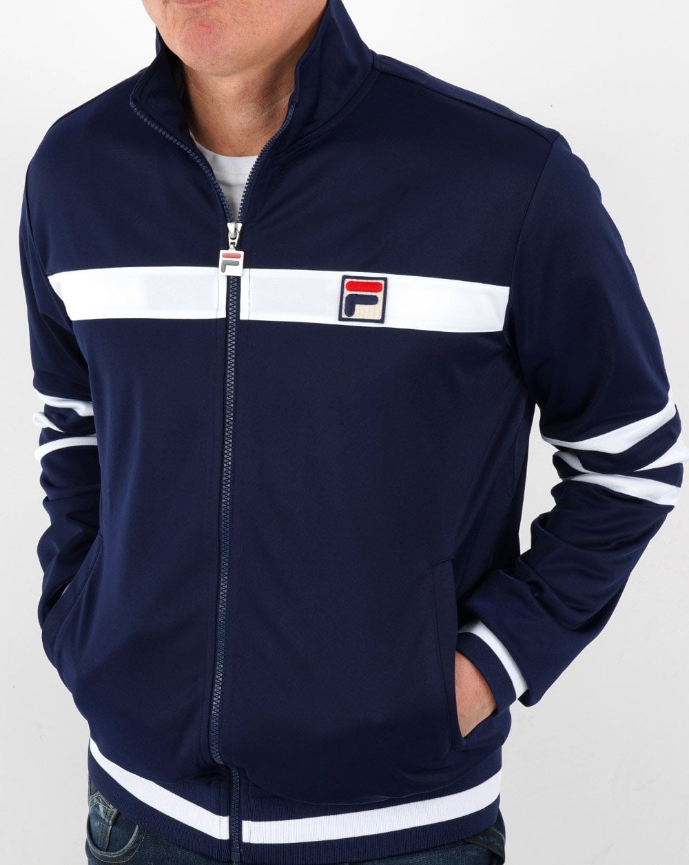 Fila Vintage Courto Track Top Navy/white
