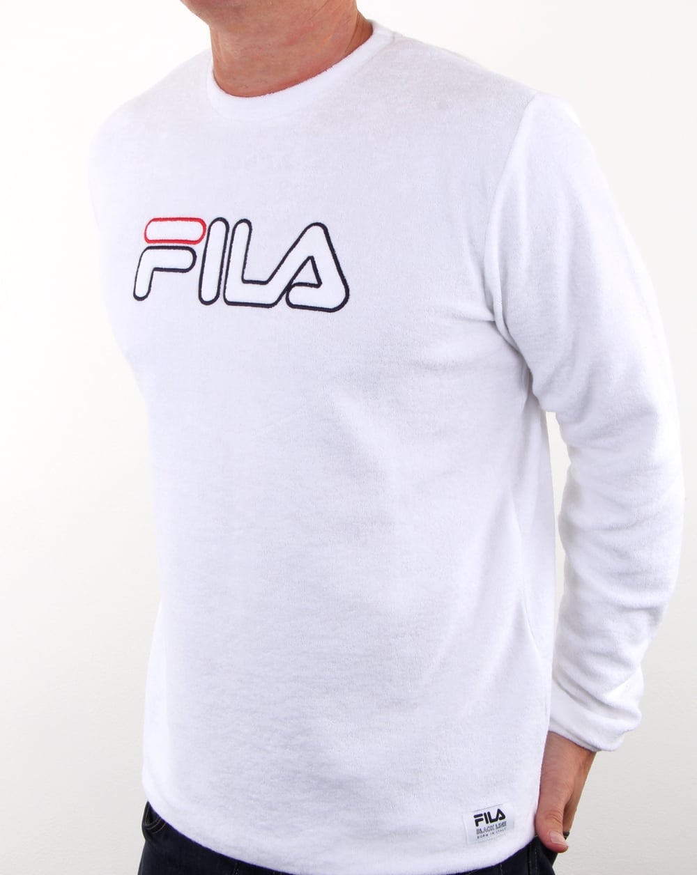 Fila Vintage Cristallo Towelling Sweat White