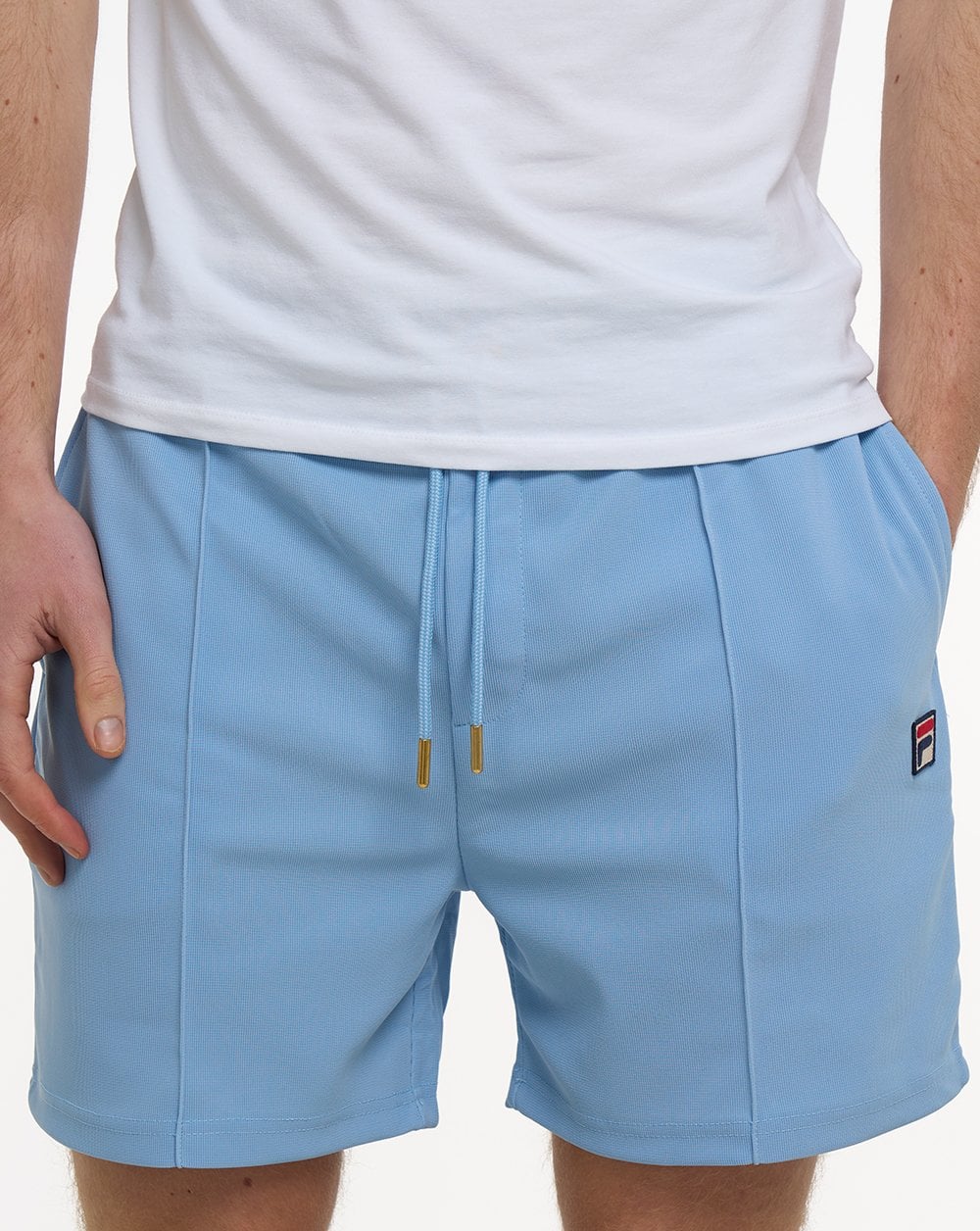 Fila Vintage Eusebio Pin Tuck Shorts Light Blue