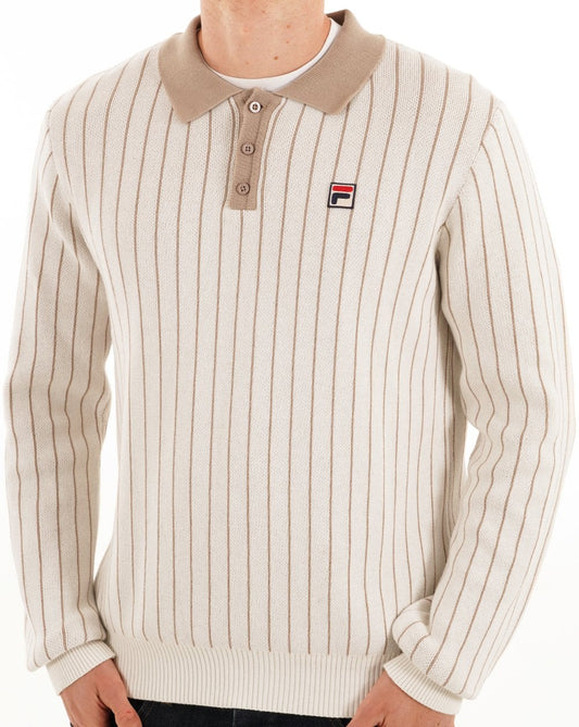 Fila Vintage Fila Vintage Kobe Knit Polo Gardenia/Stone