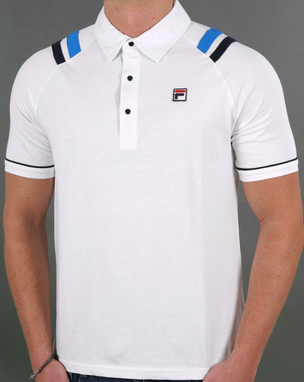 Fila Vintage MK2 Borg Polo Shirt White