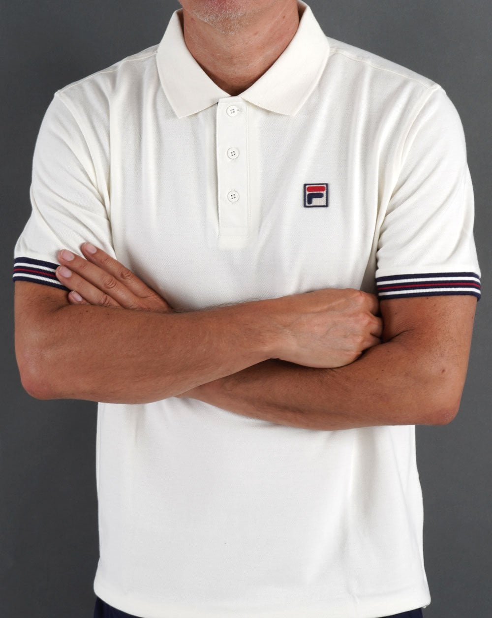 Fila Vintage Omari Polo Shirt Cream