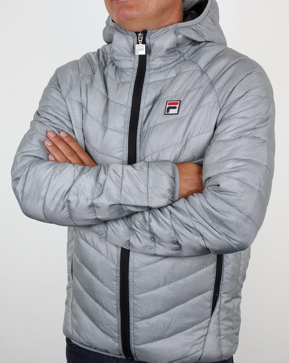 Fila Vintage Padded Puffer Jacket Grey