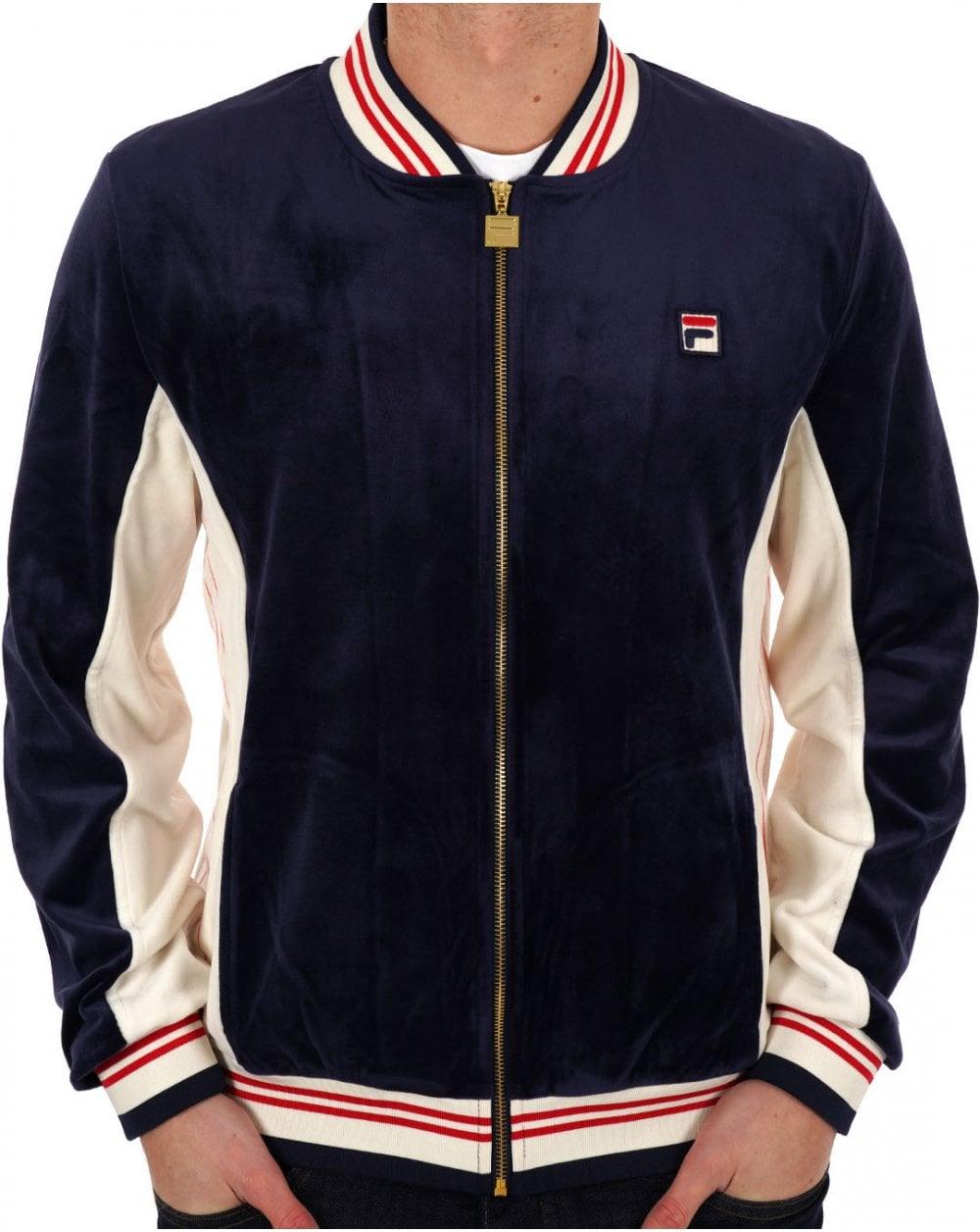Fila Vintage Settanta Velour MK1 Track Top Navy