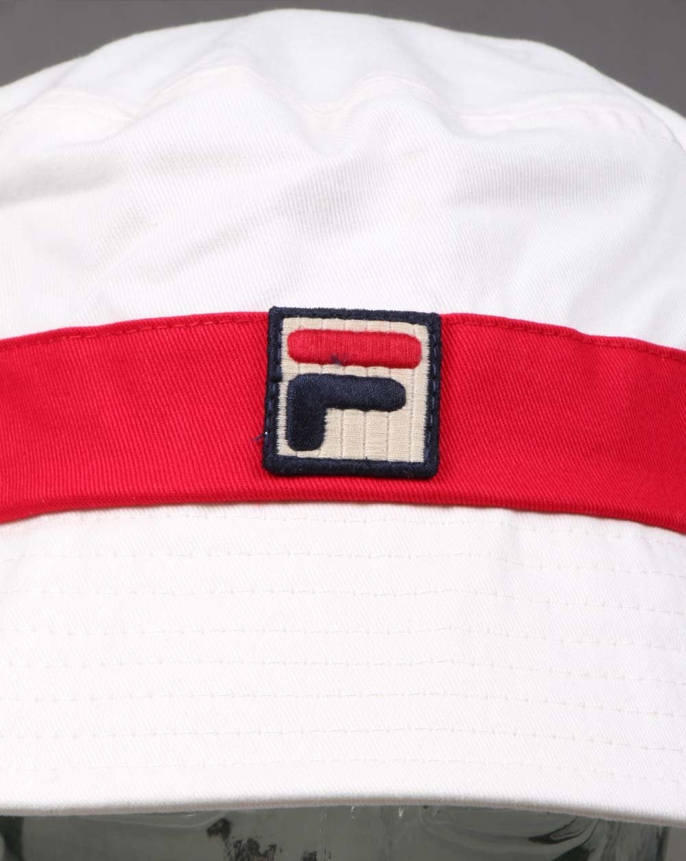 Fila Vintage Tabbs Bucket Hat Gardenia/Red