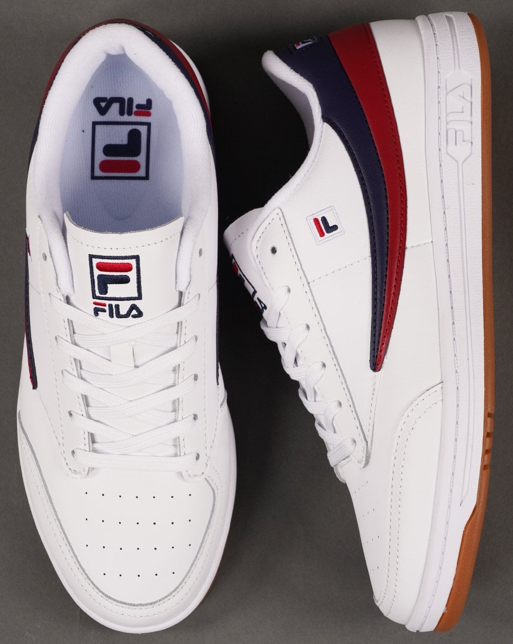 Fila Vintage Tennis 88 Trainers White Navy Red