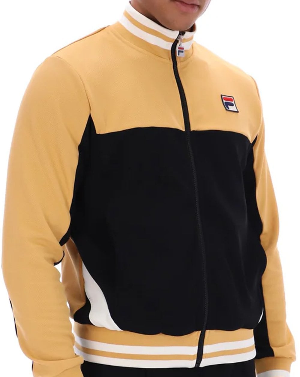 Fila Vintage Tiebreaker Track Top Golden Tan Black