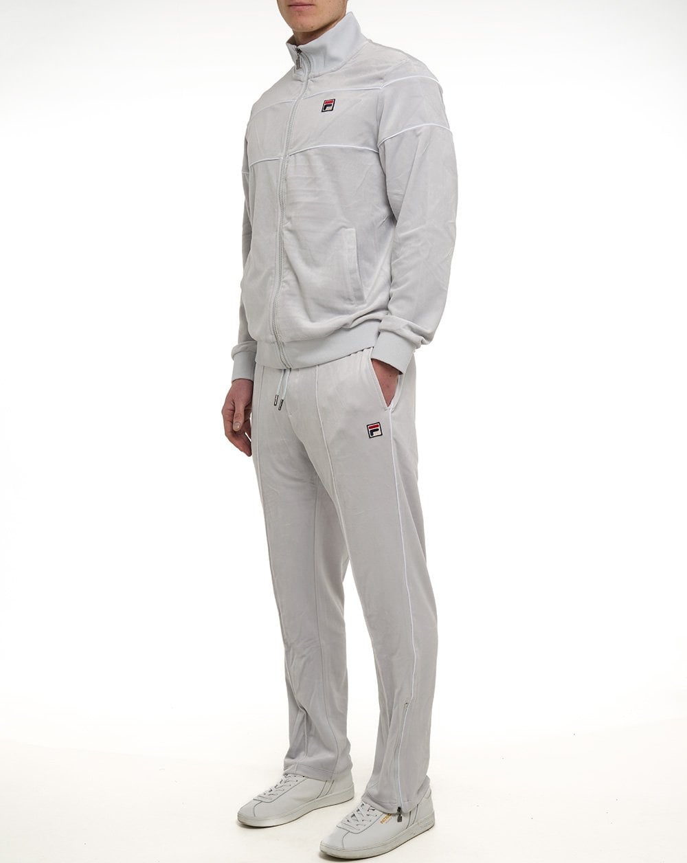 Fila Vintage Vittorio Velour Track Top Dawn Blue