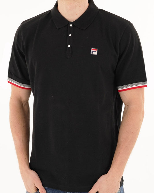 Fila Vintage Fila Vintage Zev Polo Shirt Black