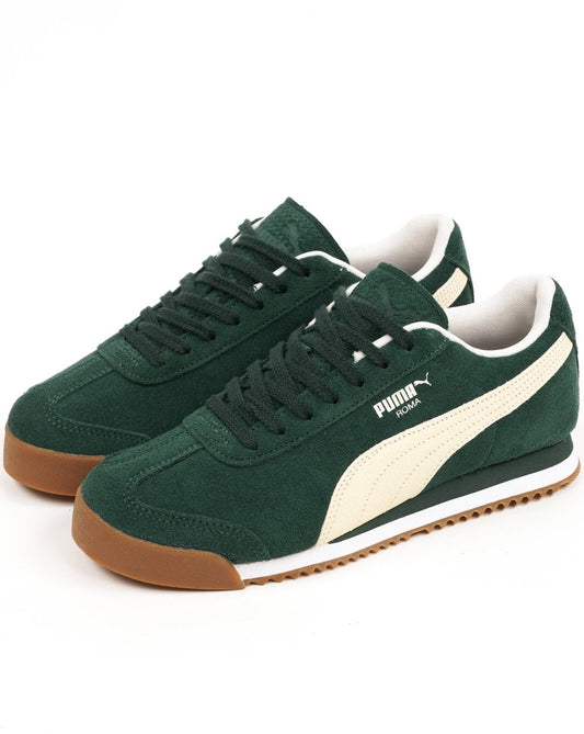 Puma Puma Roma Suede Trainers Green White