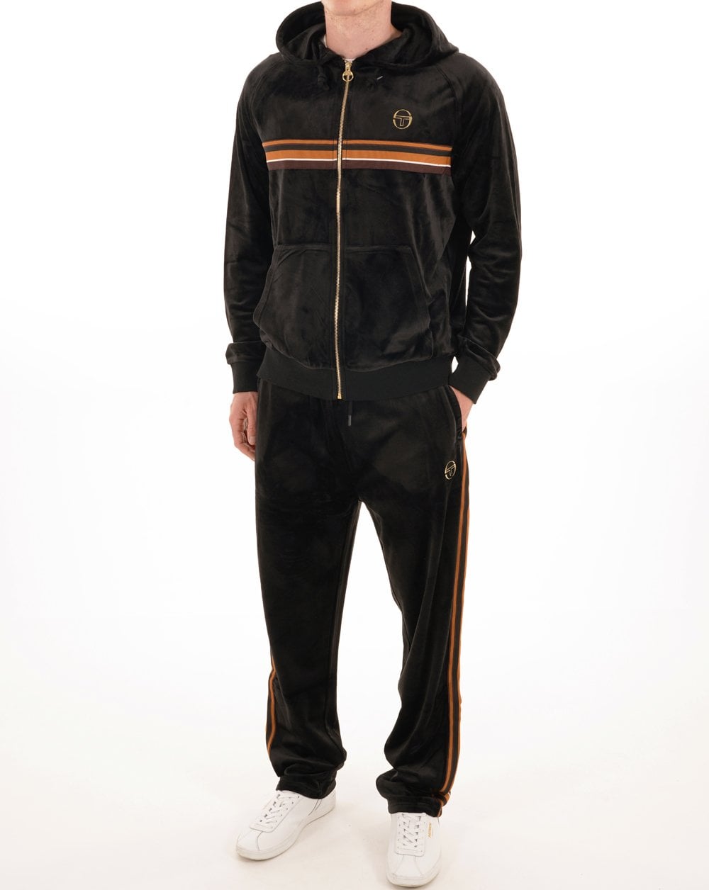 Sergio Tacchini Gabiano Velour Track Pants Black