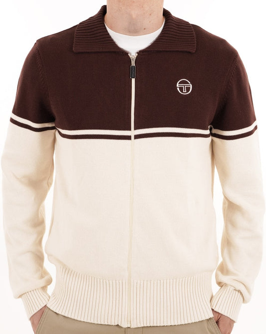 Sergio Tacchini Sergio Tacchini Knitted Track Top Brown Gardenia