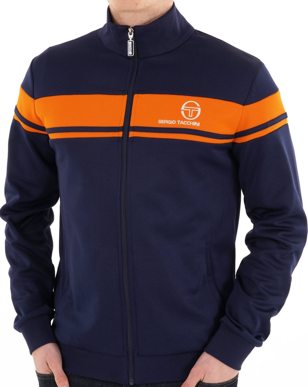 Sergio Tacchini Masters Track Top Navy Blue/Orange