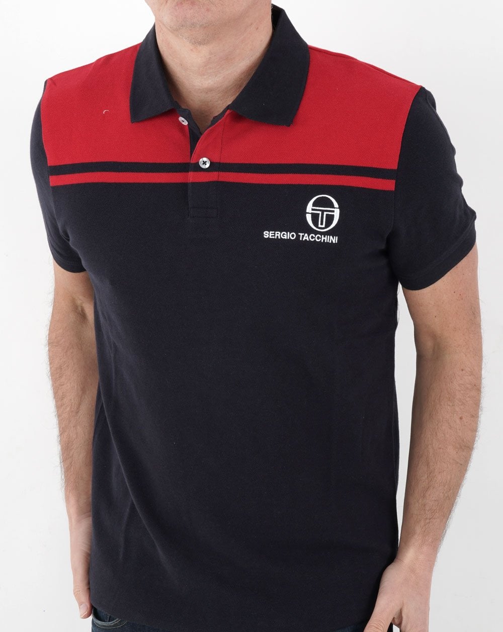 Sergio Tacchini New Young Line Polo Shirt Navy/Red