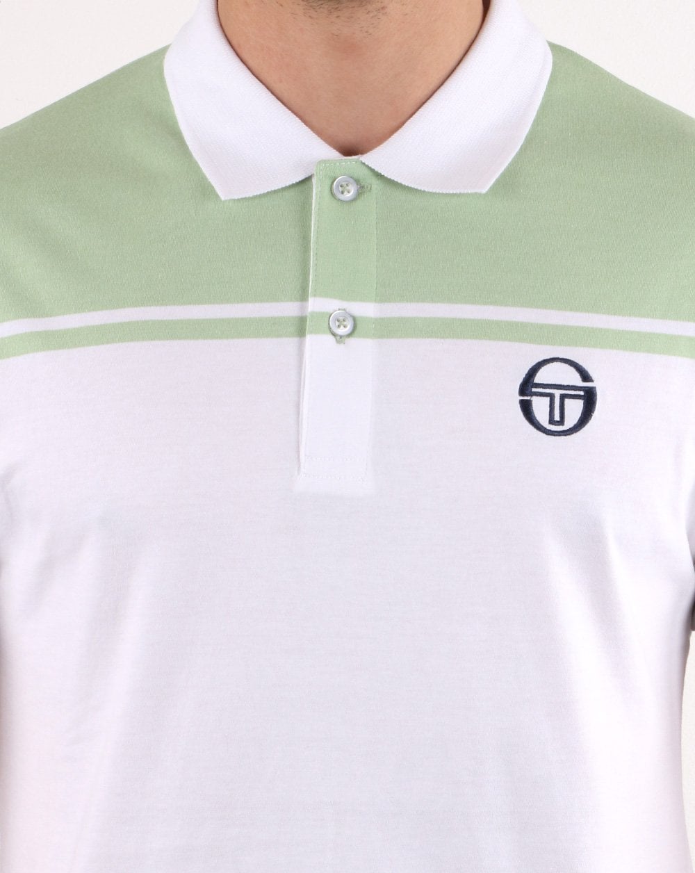 Sergio Tacchini New Young Line Polo Shirt White/ Pale Green