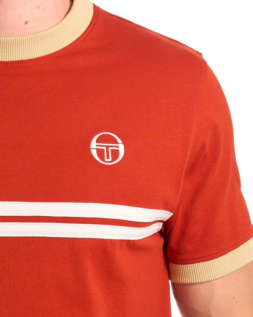 Sergio Tacchini Supermac T Shirt Burnt Orange / Sand