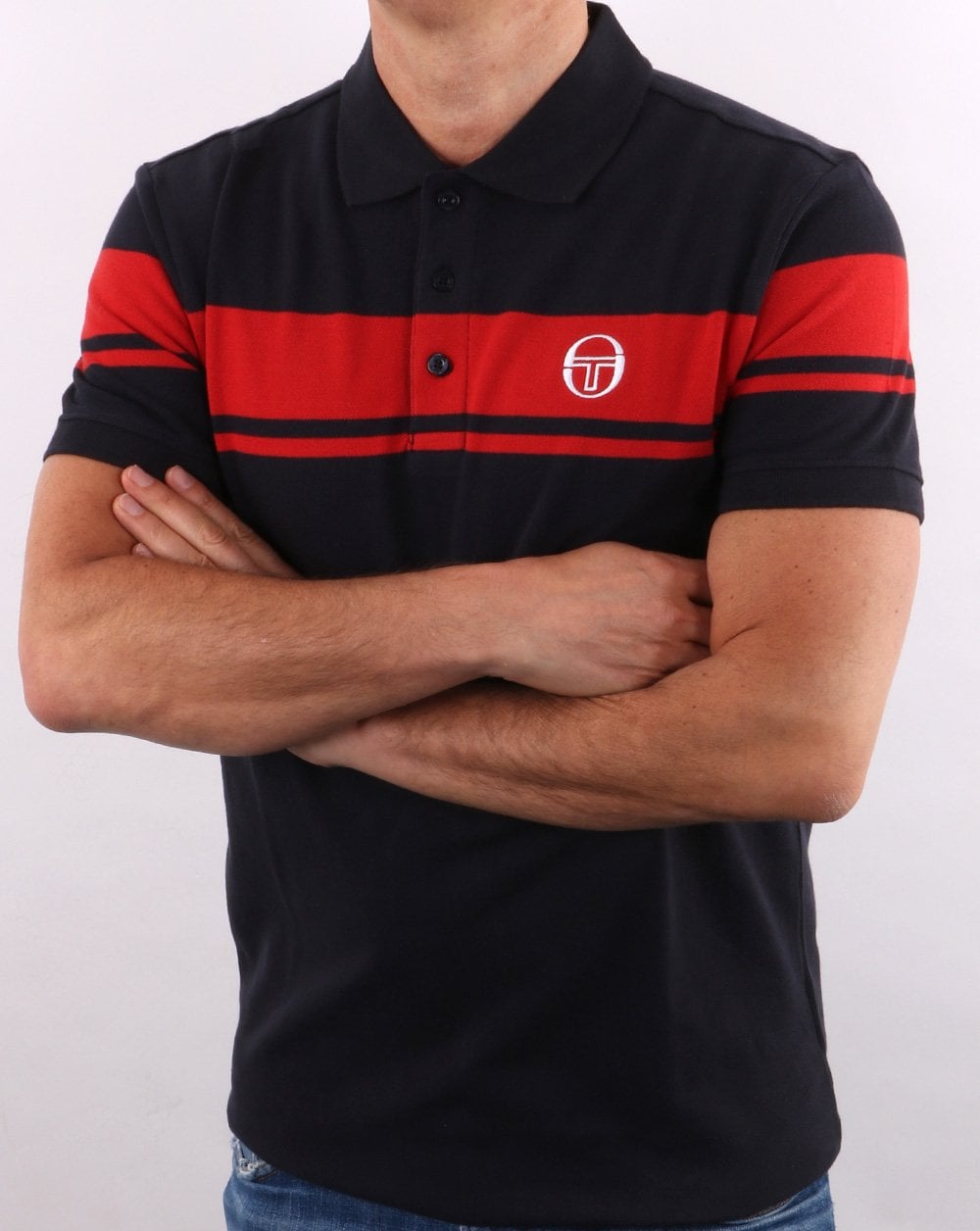 Sergio Tacchini Young Line Polo Shirt Navy/Red