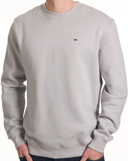 Tommy Hilfiger Tommy Jeans Flag Crew Sweatshirt Light Grey