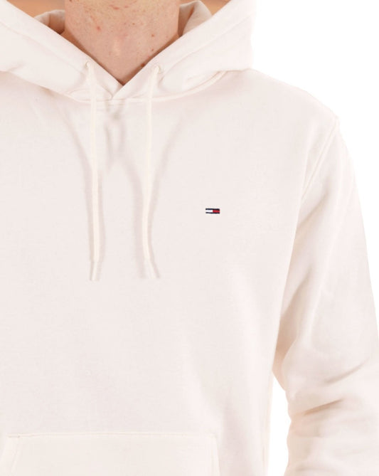 Tommy Hilfiger Tommy Jeans Flag Patch Hoodie Ancient White