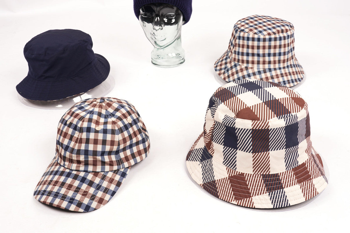 Cap Par Check The Most Casual of Checks: Aquascutum Club Check Caps & Bucket Hats ...