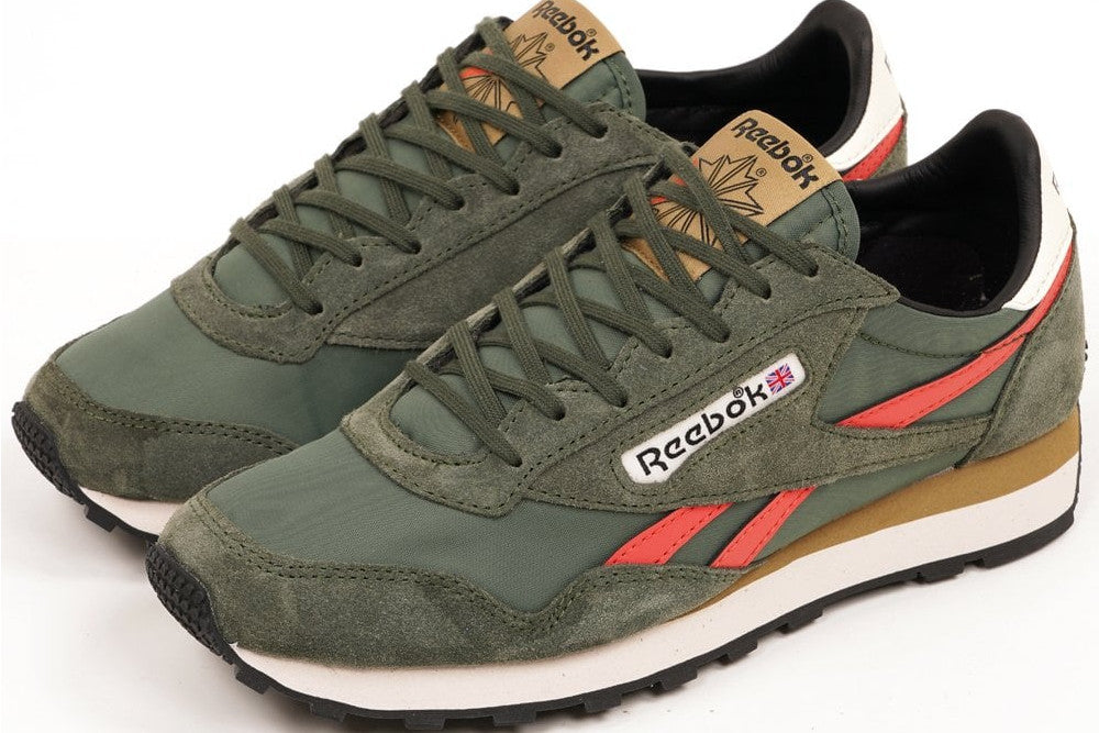 Reebok Aztec II olive green orange