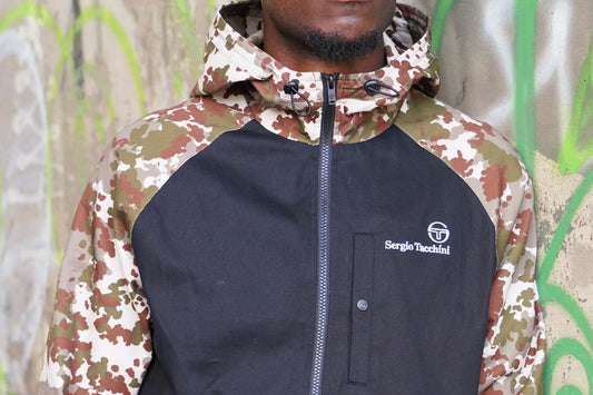 Sergio Tacchini Mancini Italian Camo Hooded Jacket