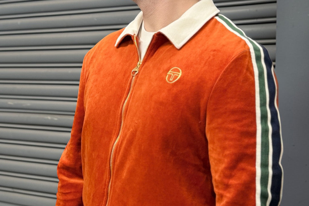 The Sergio Tacchini Monte Velour Track Top is the Ultimate in Casual Lounging