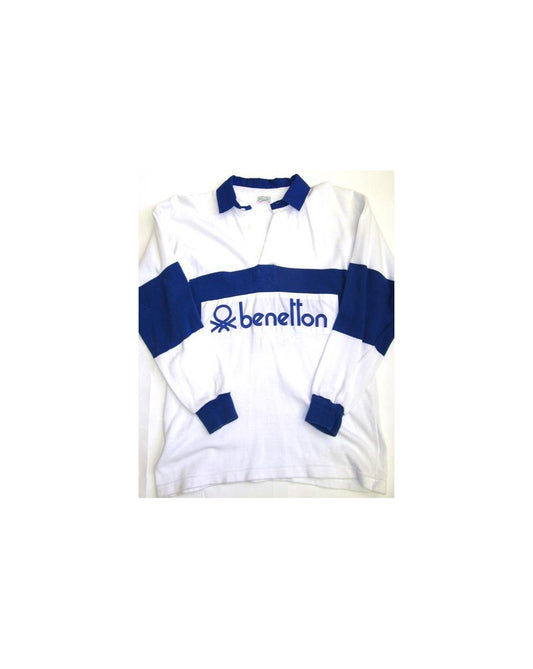 Benetton Benetton Rugby Vintage 80s Sweatshirt White/Navy