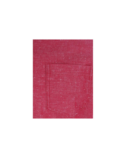 Bellfield Short Sleeve Chambray Shirt Red