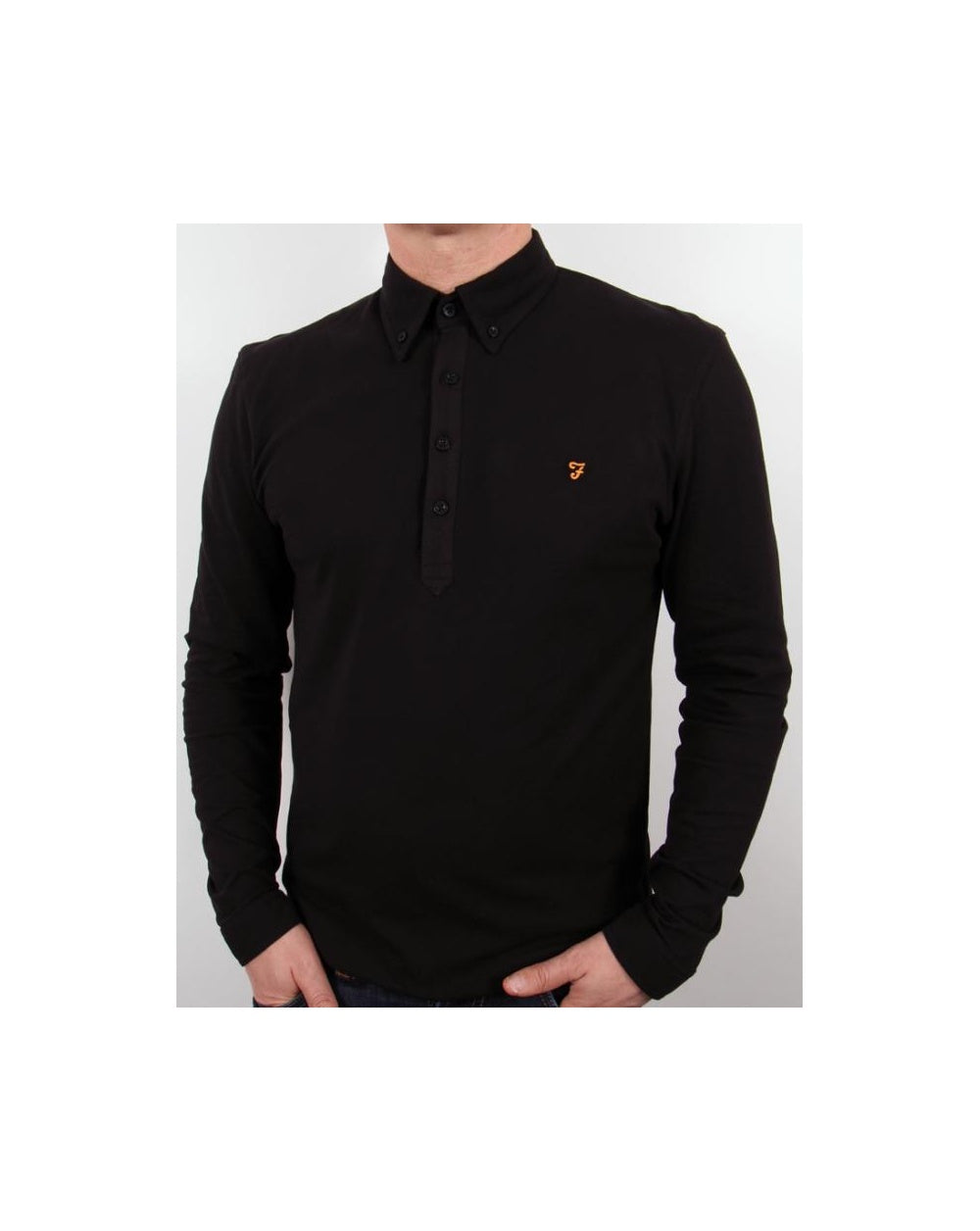 Farah Merriweather Polo Shirt Black