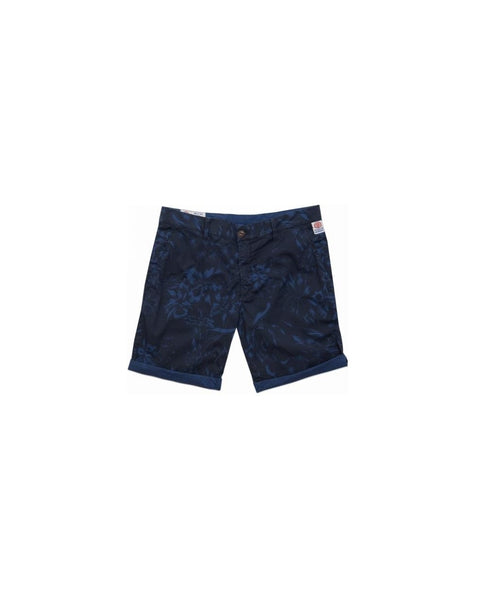 Franklin And Marshall Floral Bermuda Shorts Blue/Black