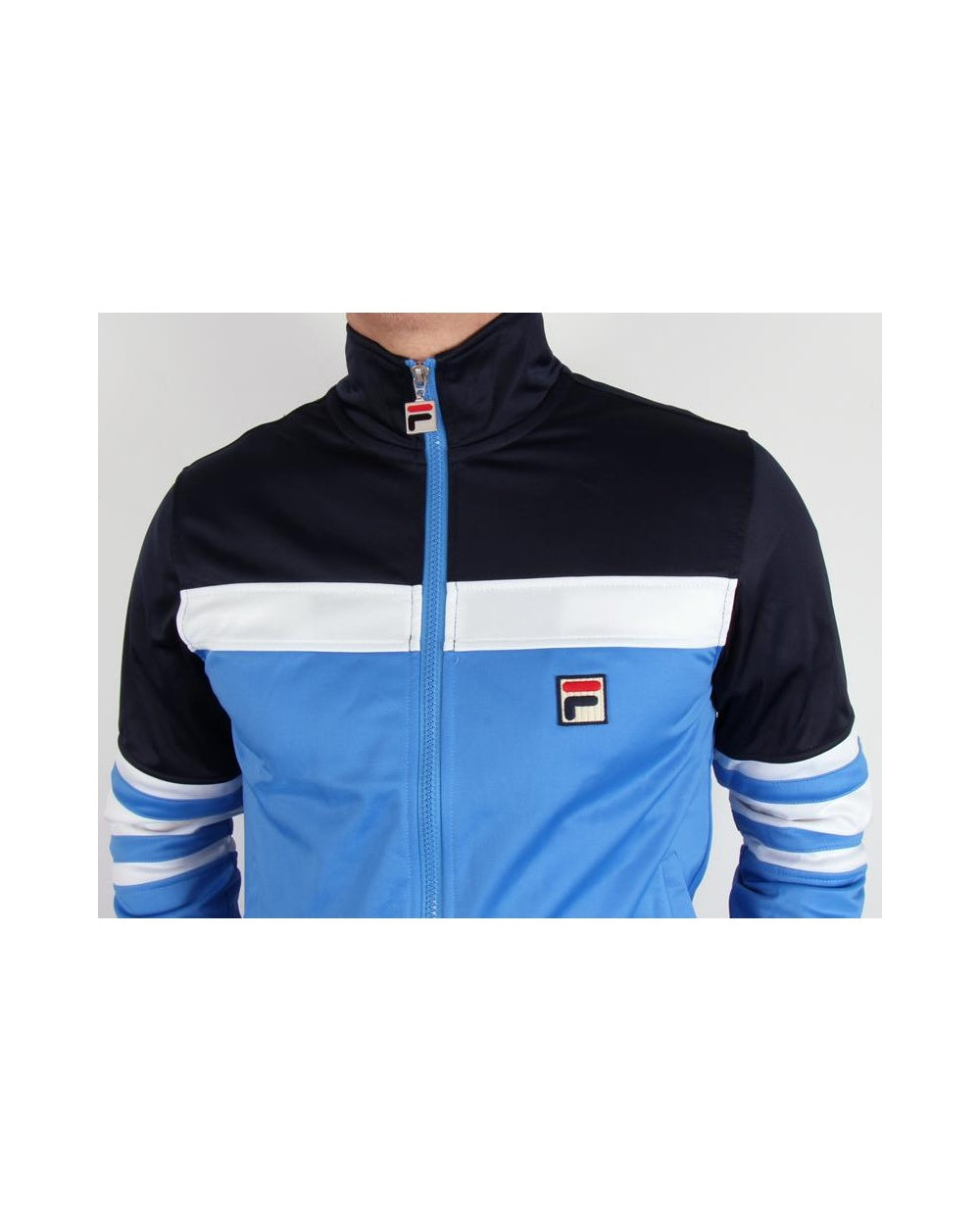 Fila Vintage Court Vilas Track Top Ocean Blue/White/Navy