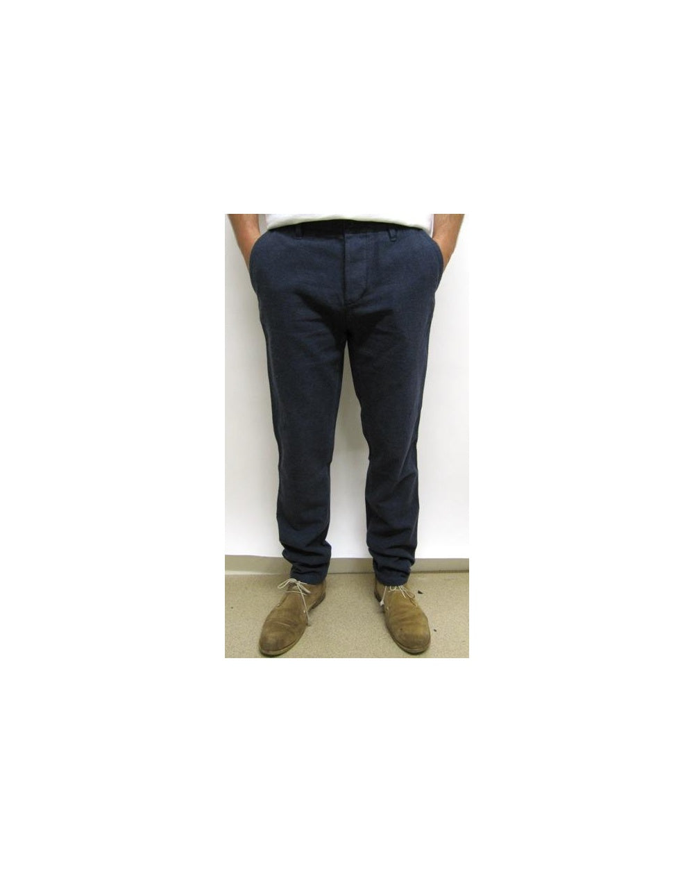 Farah Wellman Two Tone Trousers Navy