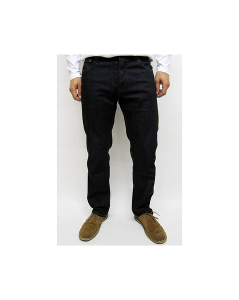 Pretty Green Regular Straight Leg Dark Jeans Dark Wash