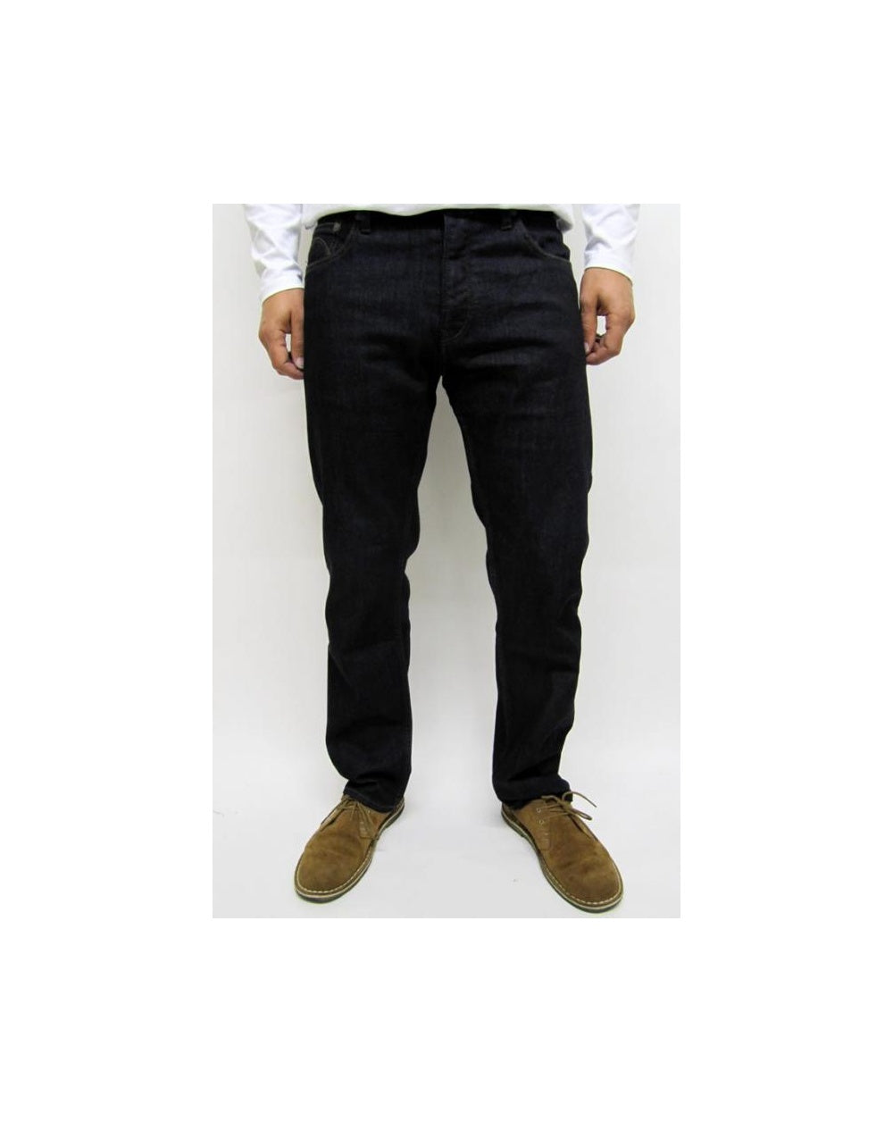 Pretty Green Regular Straight Leg Dark Jeans Dark Wash