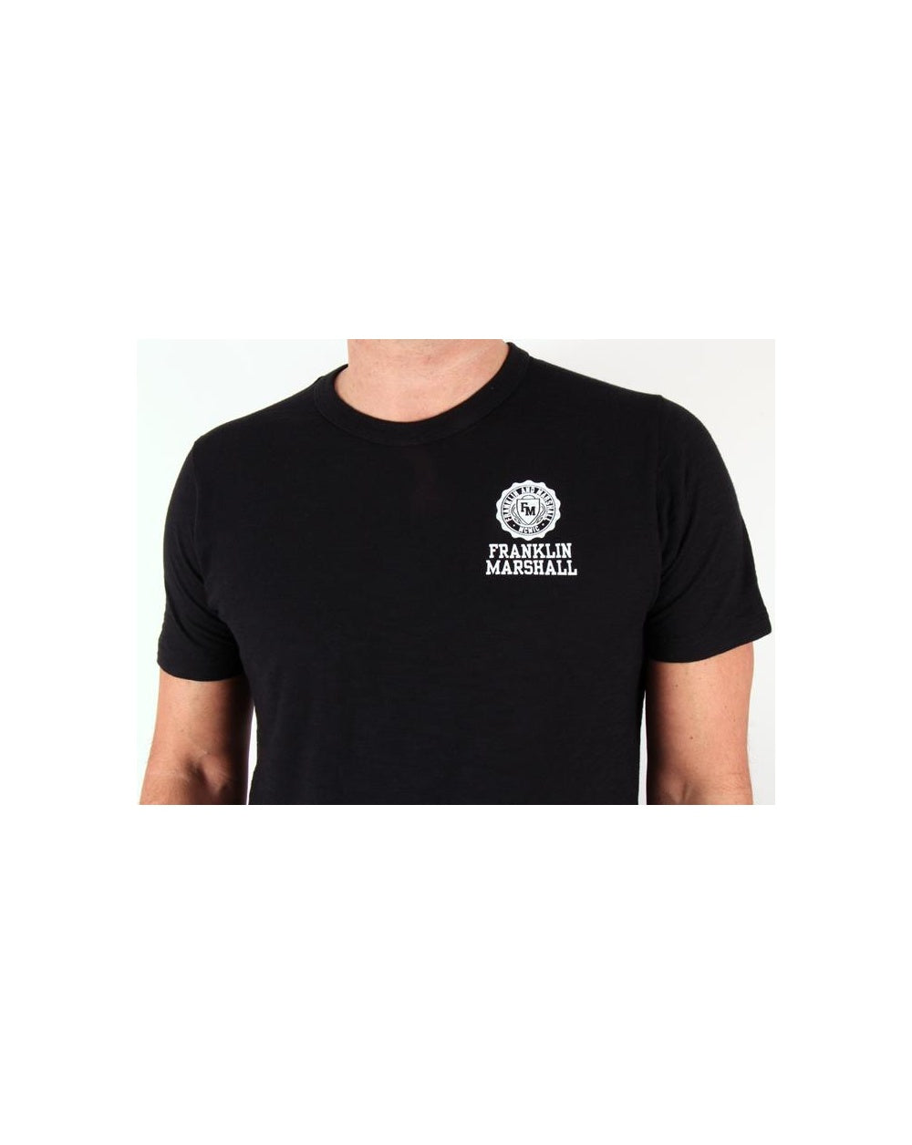 Franklin And Marshall T-shirt Circle Logo Black Marl