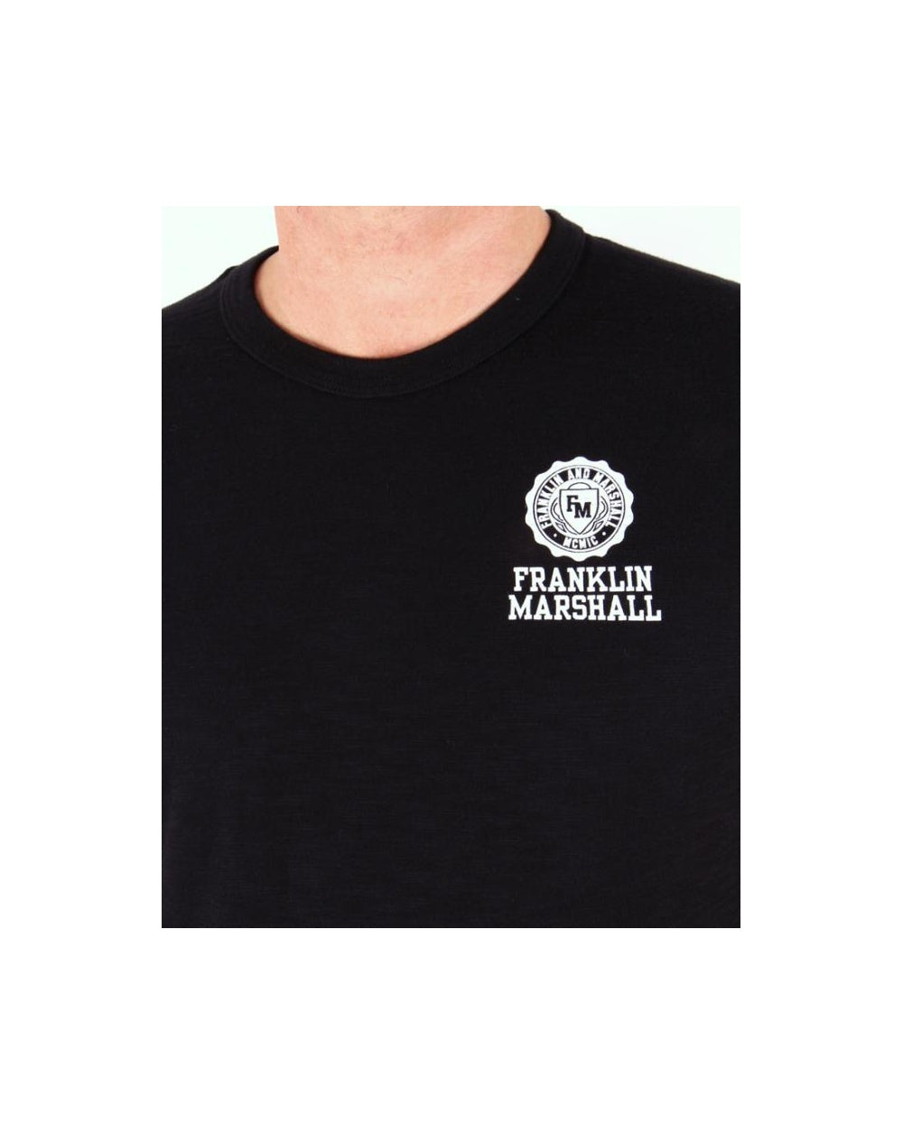 Franklin And Marshall T-shirt Circle Logo Black Marl