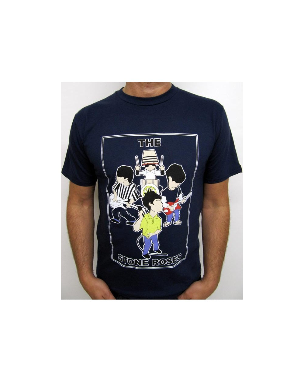 Minty Stone Roses T-shirt Navy