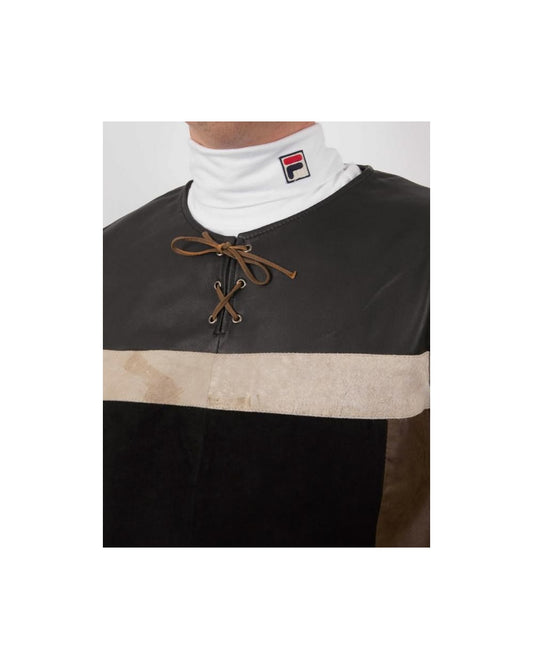 80s Casual Classics 80s Casual Classics Patchwork Leather Jacket - Suede And Leather Brown