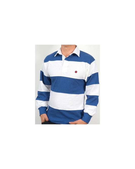 80s Casuals 80s Casuals Treviso Rugby Shirt White/royal Blue