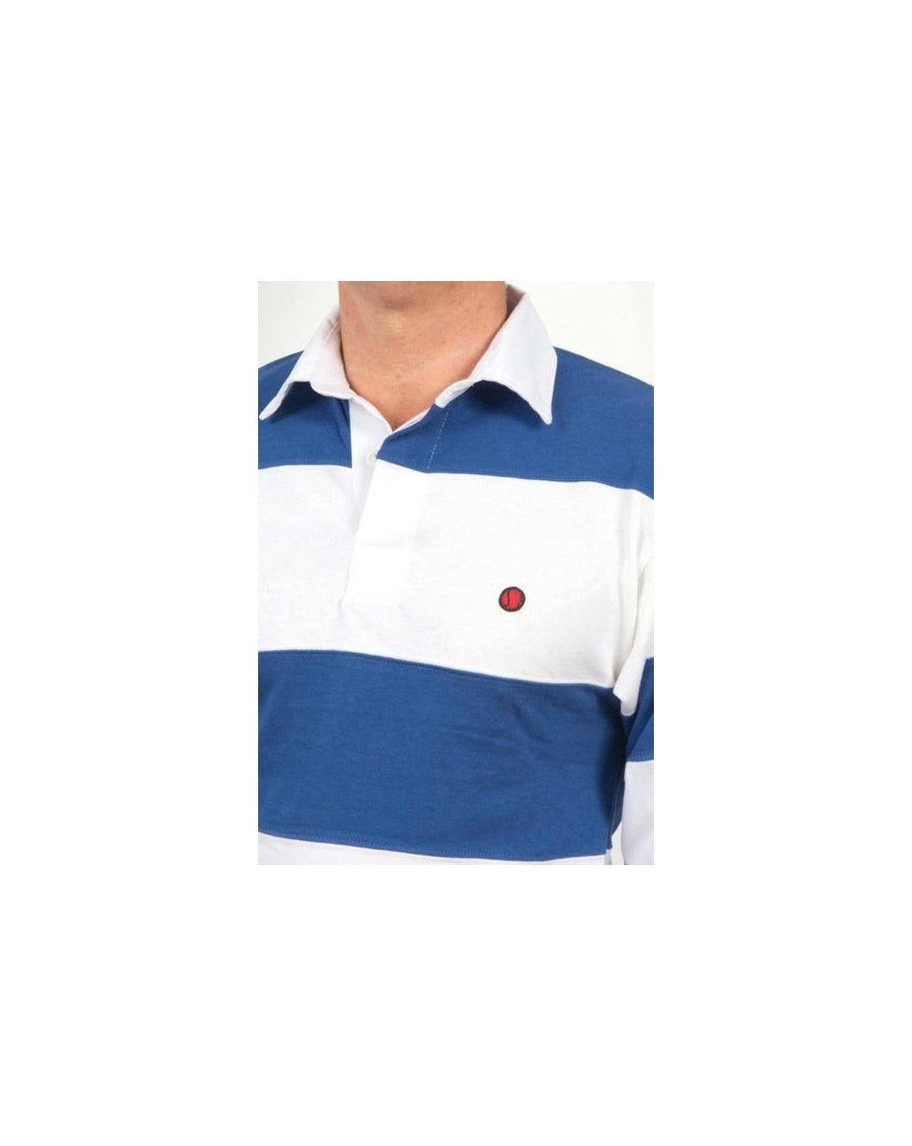 80s Casuals Treviso Rugby Shirt White/royal Blue