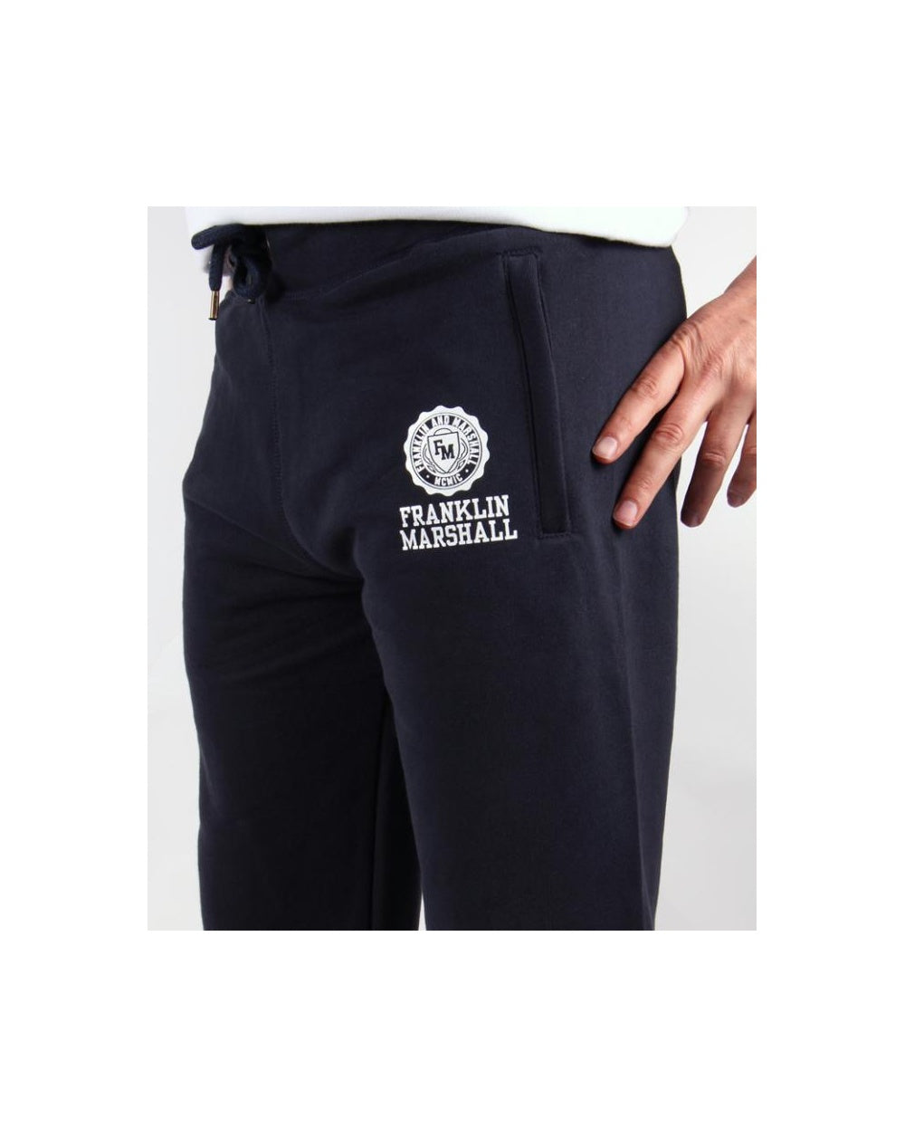 Franklin And Marshall Fleece Tracksuit Bottoms Navy Blue