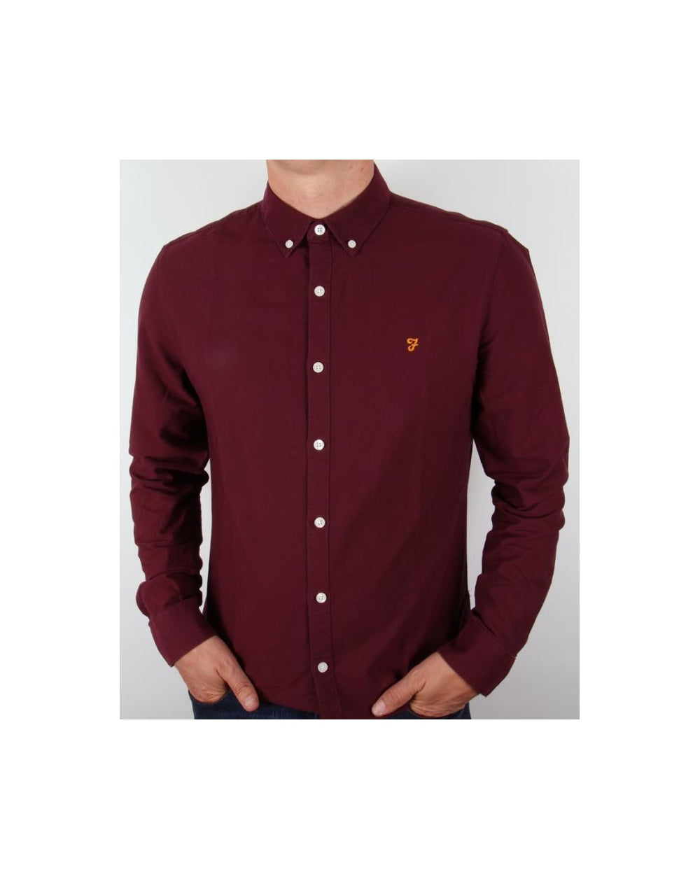 Farah Brewer Shirt Burgundy