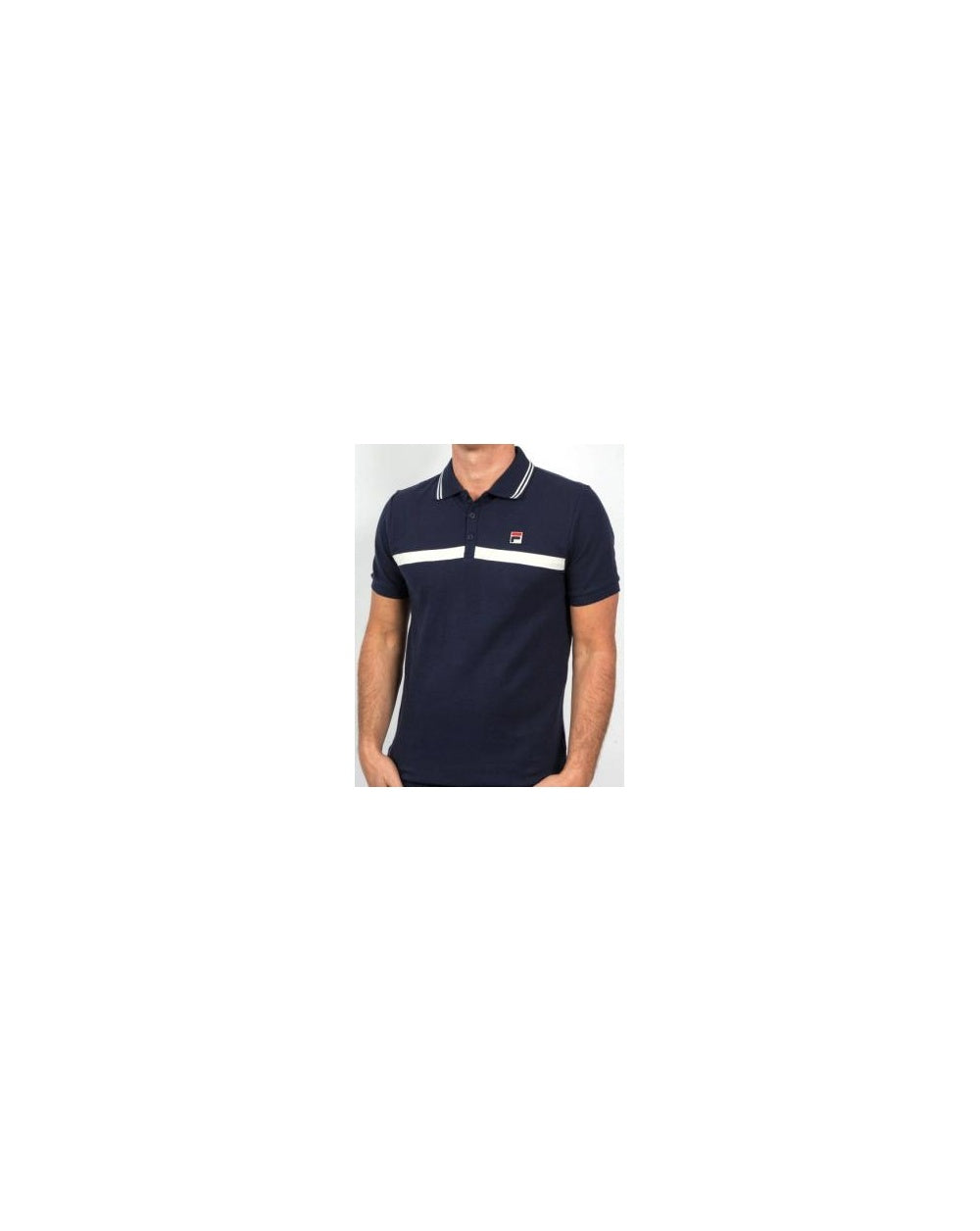 Fila Vintage Match & Castello Polo Shirt Twin Pack White/Navy